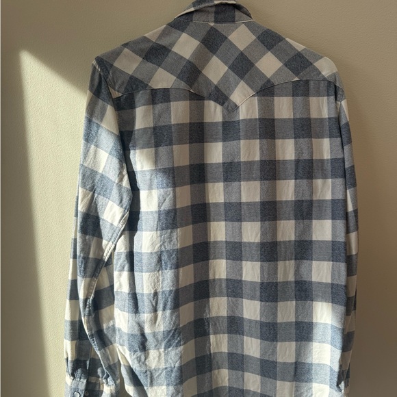 Levi's Light Blue and White Plaid Casual Shirt - Picture 4 of 4